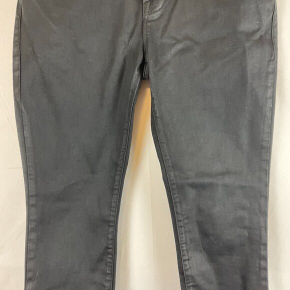 Frame Le High Skinny Jeans 28 Black Faux Leather Coated - Picture 3 of 10